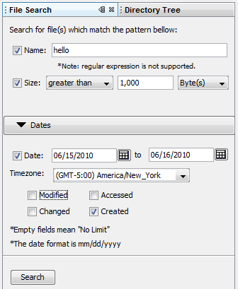 Example of File Search usage