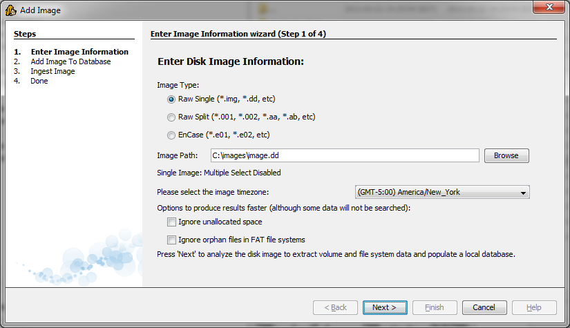 Add Image Wizard Panel 1 Help