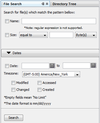 File Search Top Component Window
